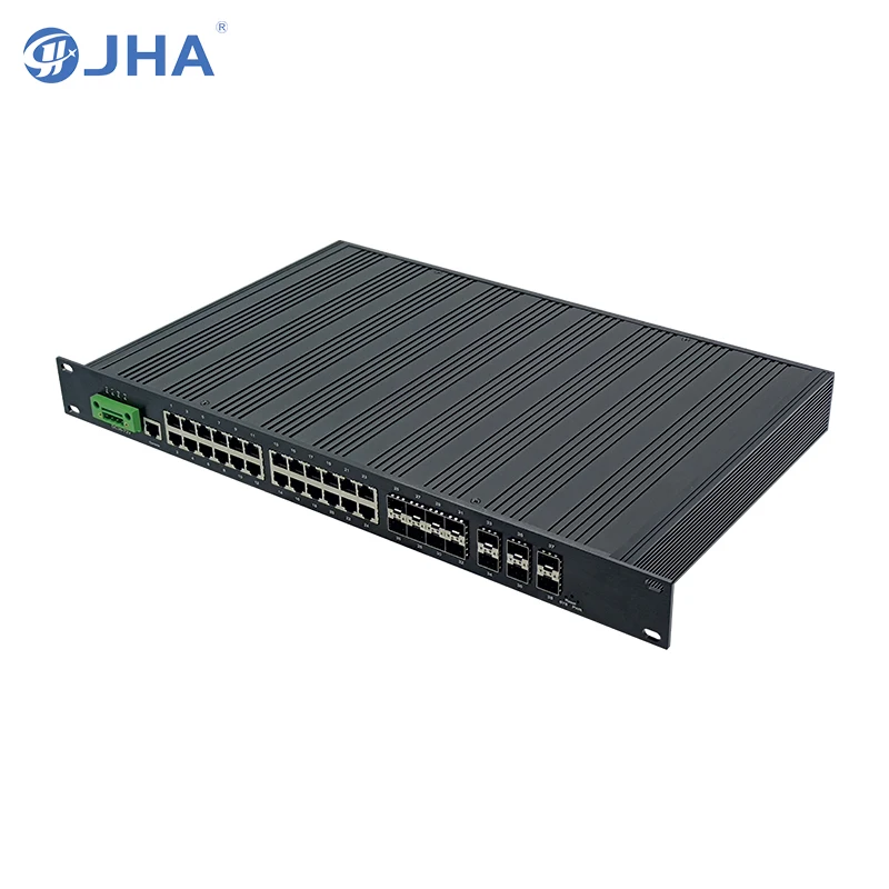 

factory wholesale 6 1/10g sfp slot and 8 1g sfp slot and 24 10/100/1000m rj45 ip40 l3 managed switch