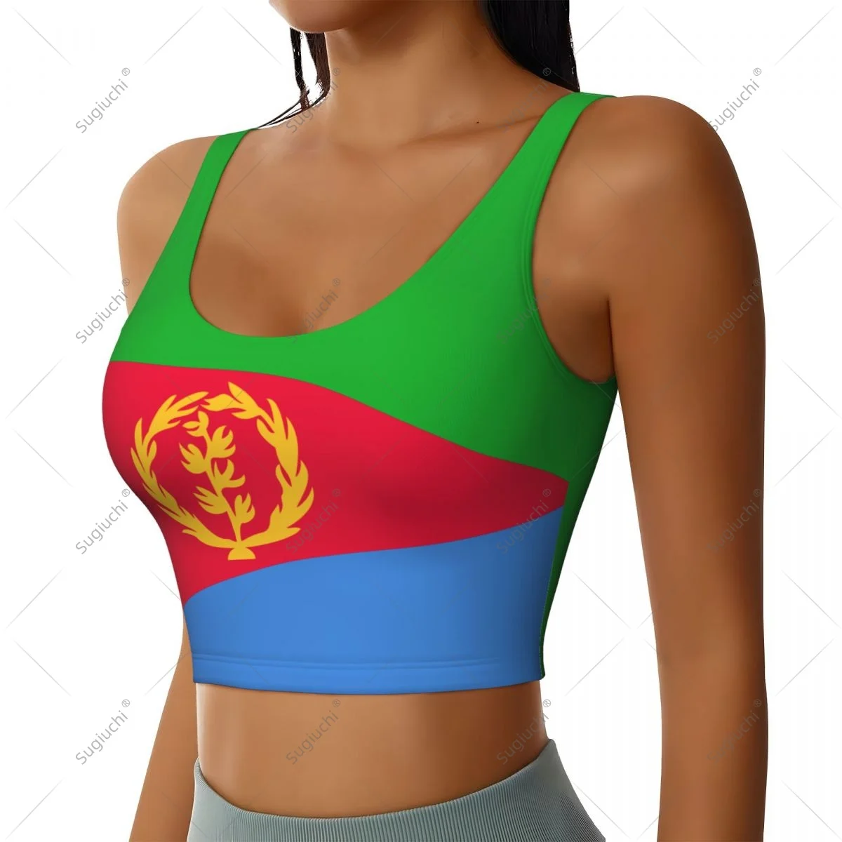 Eritrea Flag Women Girl Activities Sports Vest for Female Yoga Vest Workout Vest Lightweight Trendy