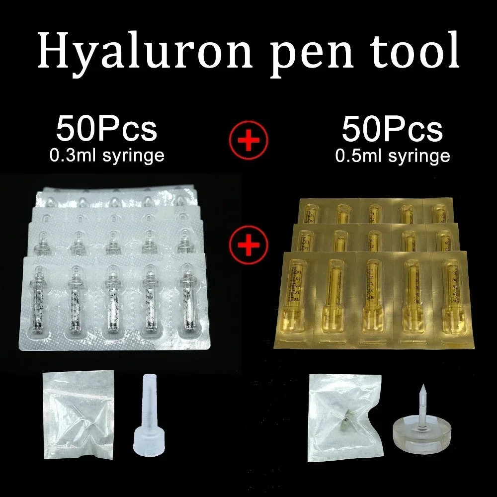 0.5ml/0.3ml Disposable Syringe Ampoule Head Needles Independent Sterile Package No Needle Lip Filler Syringes For Hyaluron Pen