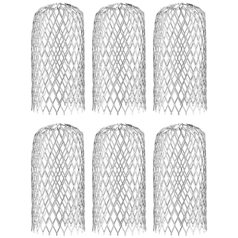 ABGG-6 Pack Gutter Guard 3 Inch Expandable Aluminium Filter Strainer Gutter Downspout Guard For Stopping Blockage Leaves