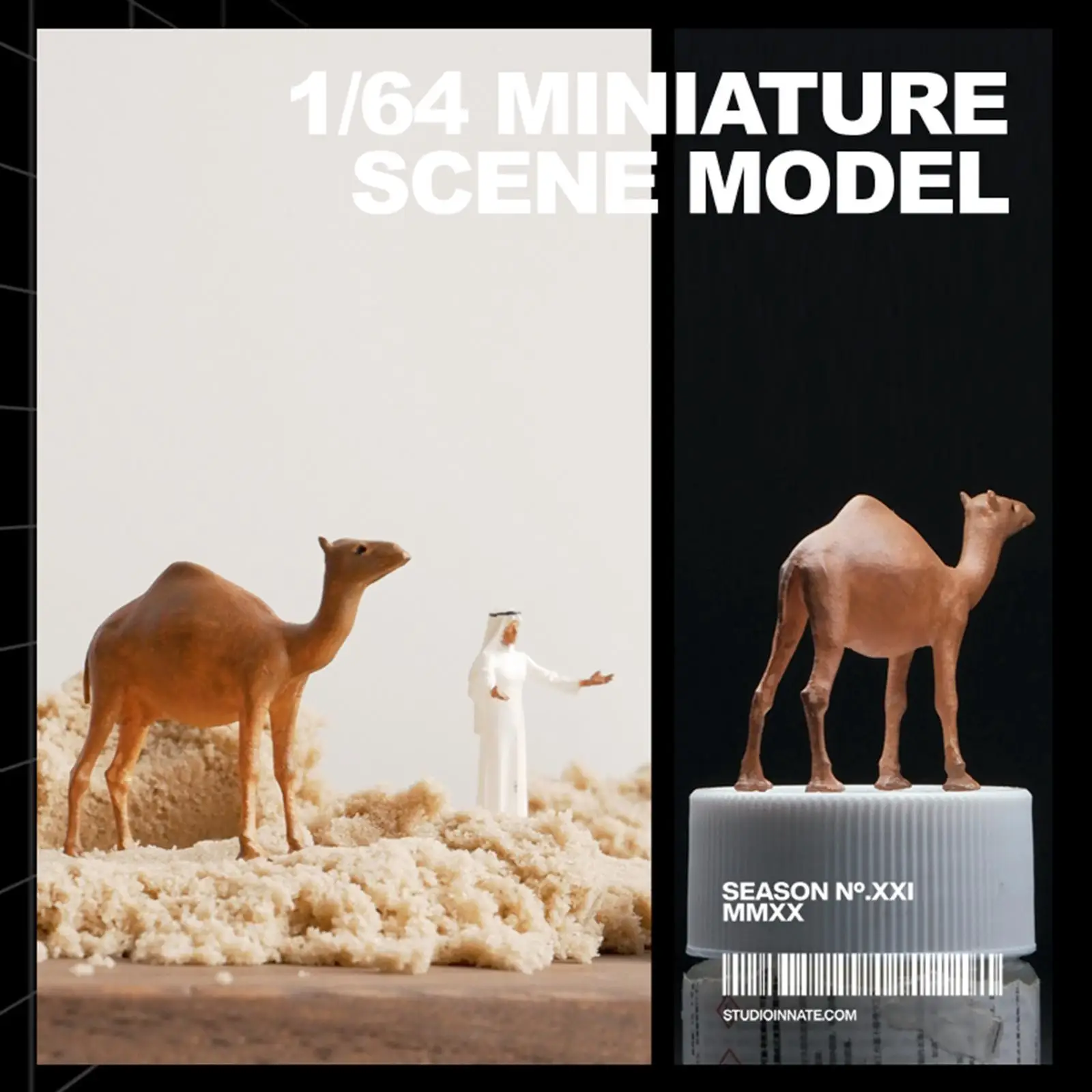 1:64 Animal Figure Camel Scene Handpainted for Micro Scenery Layout Diorama
