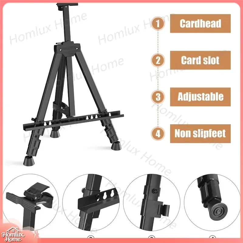 Portable Adjustable Height Artist Easel for Painting Drawing Sketching Poster Display Stand Art Supplies for Beginners