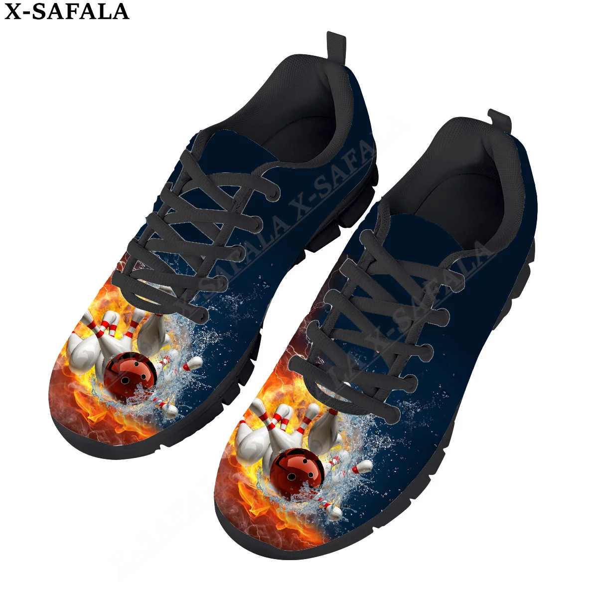 Bowlingspeler Clubprint Heren Casual Basis Dagelijkse Schoenen Ademend Lightweiht Mesh Veterschoenen Heren Dames Sportschoenen-4