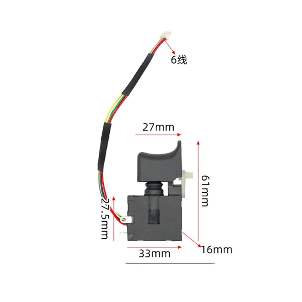 Adjustable Control 6-wire Trigger Switch Adjustable Speed Controller Long Service Life Small Body Design Stable Performance
