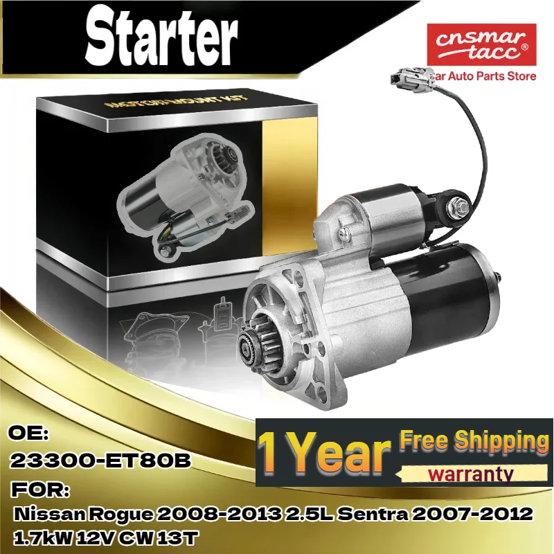 

For New 1.2kW 12V Starter Motor for Honda Fit 2015-2020 1.5L Petrol 23300-ET80B CW 9T Car Part
