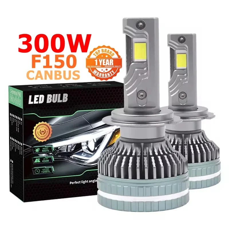 자동차 9006 LED 전구, F150, 300W, H7, H11, H1 헤드라이트, 안개등, 4575, H1, H4, H7, H8, H11, 9012, 9005, HB3