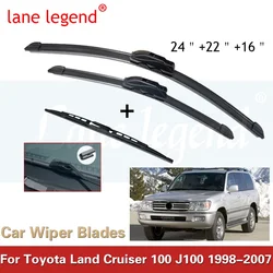 Car Wiper Front & Rear Wiper Blades Set For Toyota Land Cruiser 100 J100 1998 - 2007 Windshield Windscreen Window 24