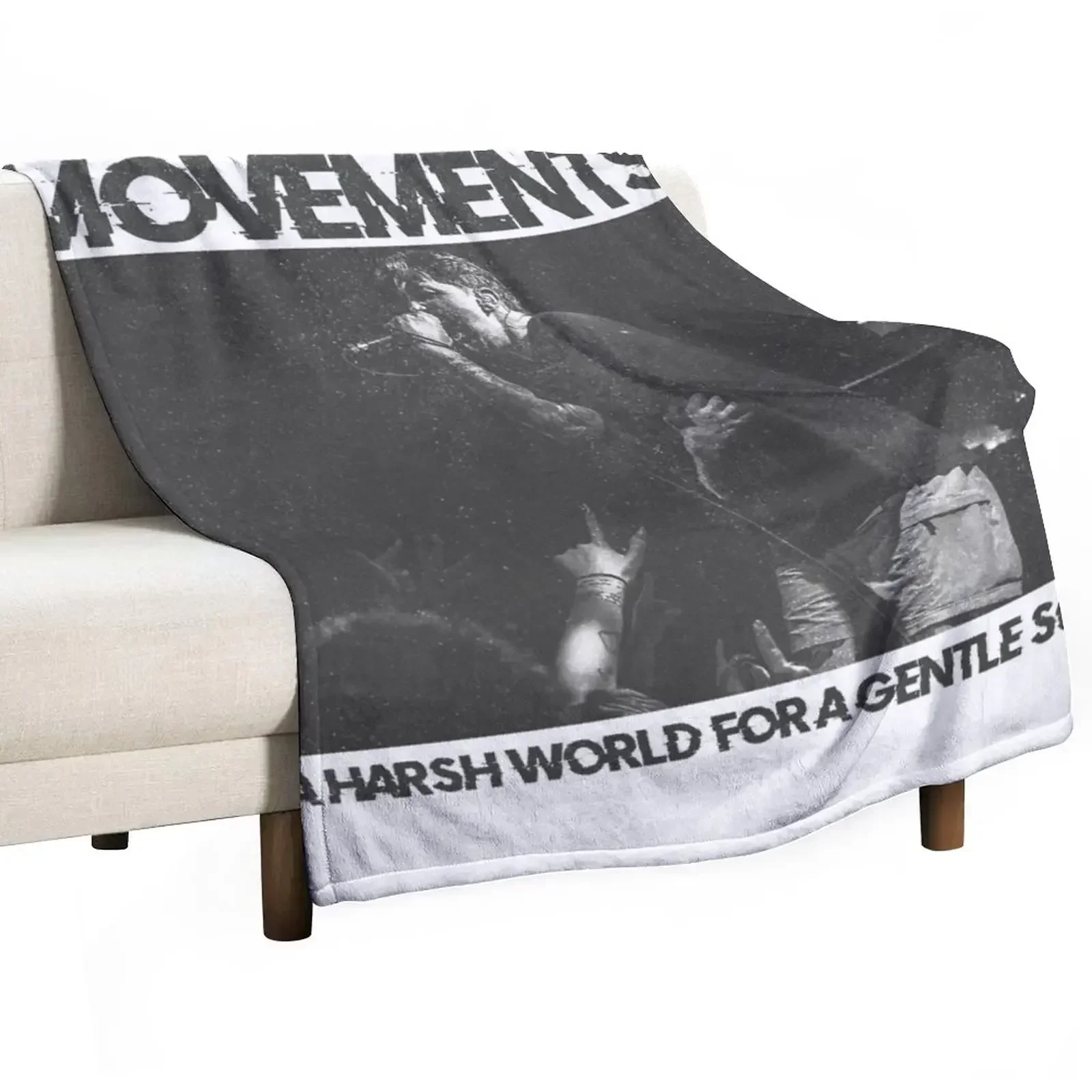 Movements - A Harsh World For a Gentle Soul - Living Apology Throw Blanket Vintage Heavy Loose Kid'S Blankets