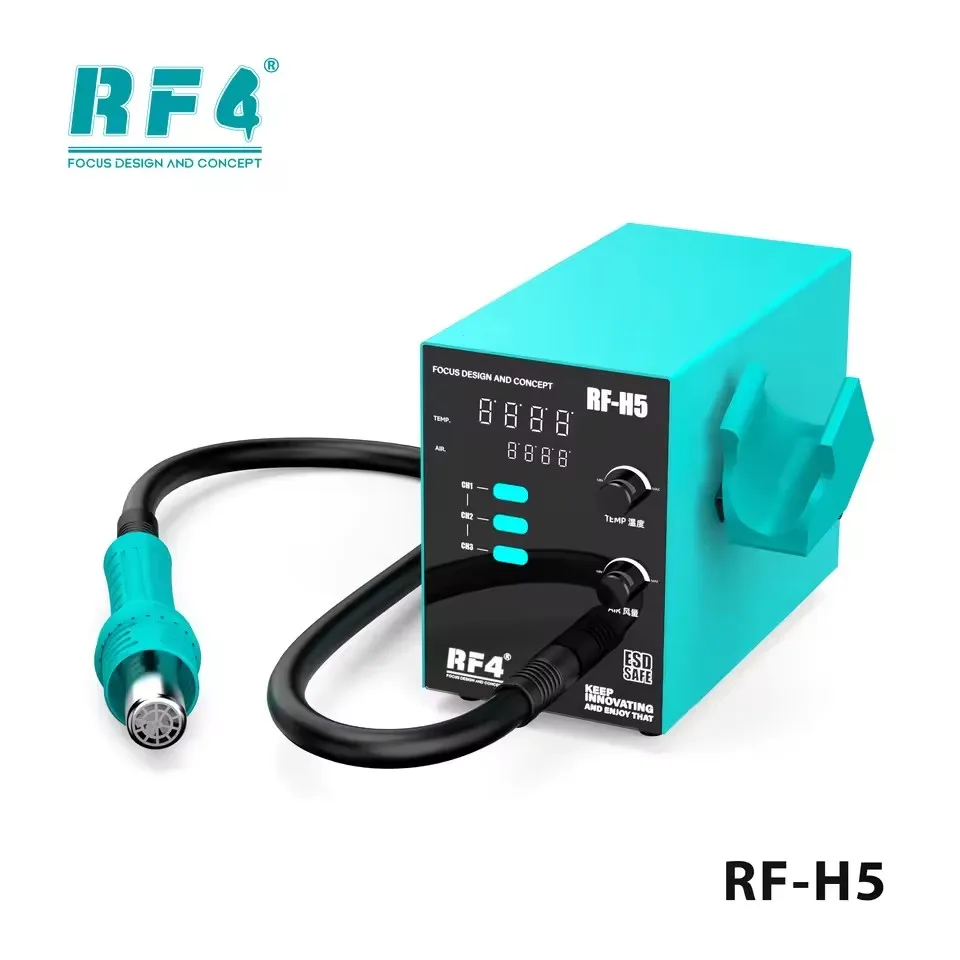 

RF4 RF-H5 Intelligent Digital Display Hot Air Soldering Station for PCB BGA IC Chip Rework Desoldering Soldering Station Tool
