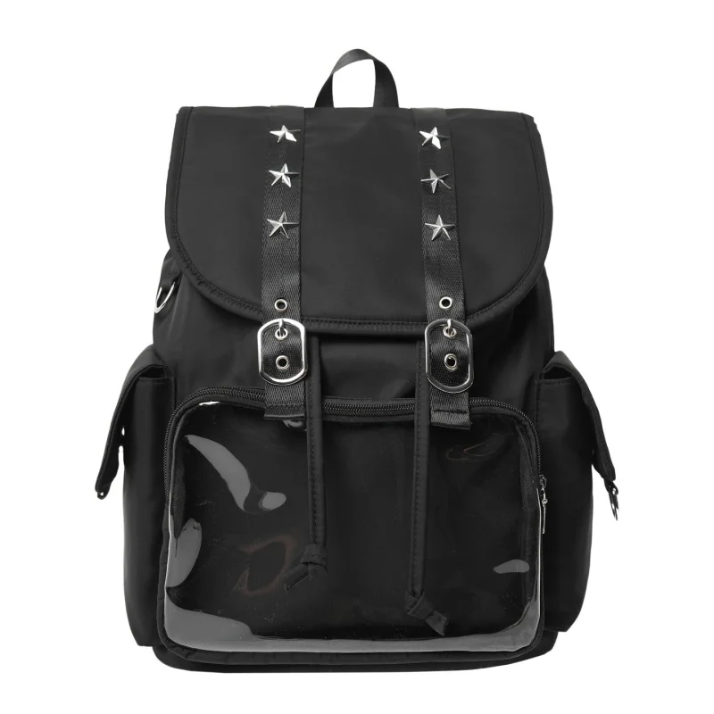 

Korean-style school bag for female middle school students, sweet and cool niche design camouflage backpack, large-capacity doubl