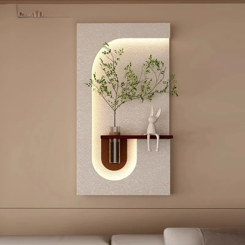 Entrance decoration painting hydroponics green plants livingroom three-dimensional hanging painting sandstone wall lamp painting