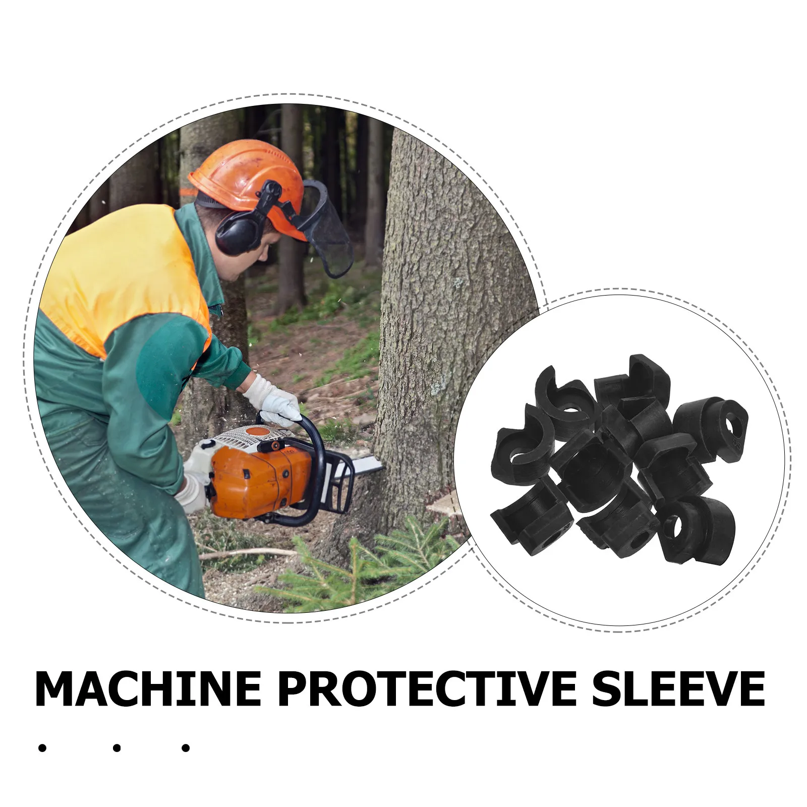 10Pcs Chainsaw Stop Switch Cover Plastic Protective Boot Waterproof Switch Cap Replacement for Garden Lawn Equipment Control