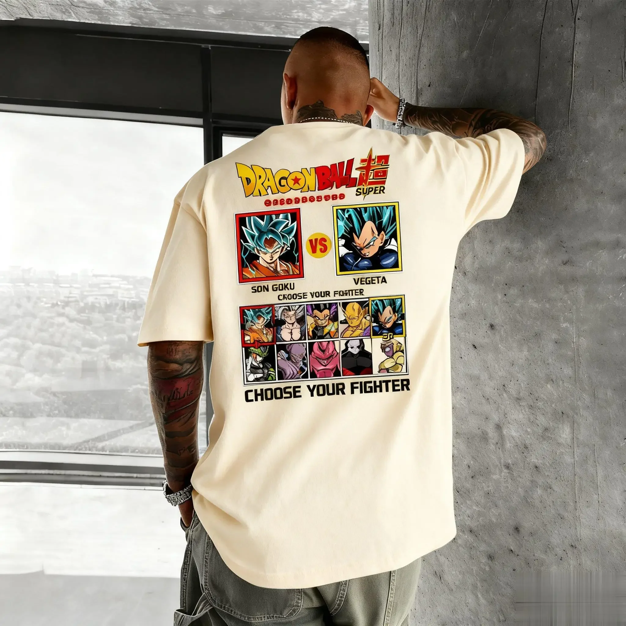 

Dragon Ball Anime Summer Men's and Women's T-shirt 2026 New Arcade Style Harajuku Large Loose Casual Parent-child Cotton Top