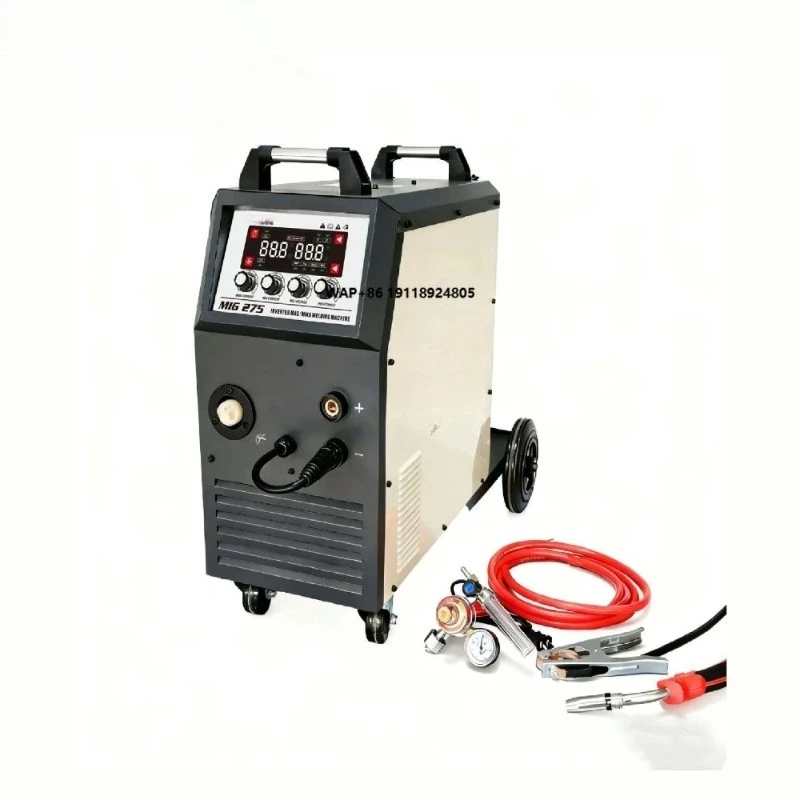 

Сварочный аппарат MIG275 для легких промышленных работ (MIG/MAG/MMA), 275А, 220В, двухфазный, диаметр проволоки 0.8-1.0мм, однофазный сварочный аппарат