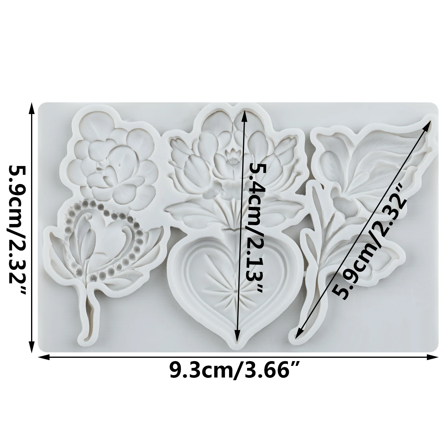 Flower Silicone Molds Flower Vase Fondant Cake Decorating Tools Cupcake Topper Candy Sugar Craft Gum Paste Polymer Clay