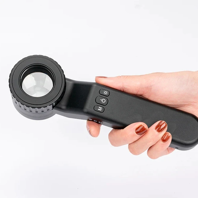 IBOOLO DE-4100 Handheld Medical Dermatoscope Dermascope Dermoscopy with Metal Material Manual Power Source CE Certifieddo