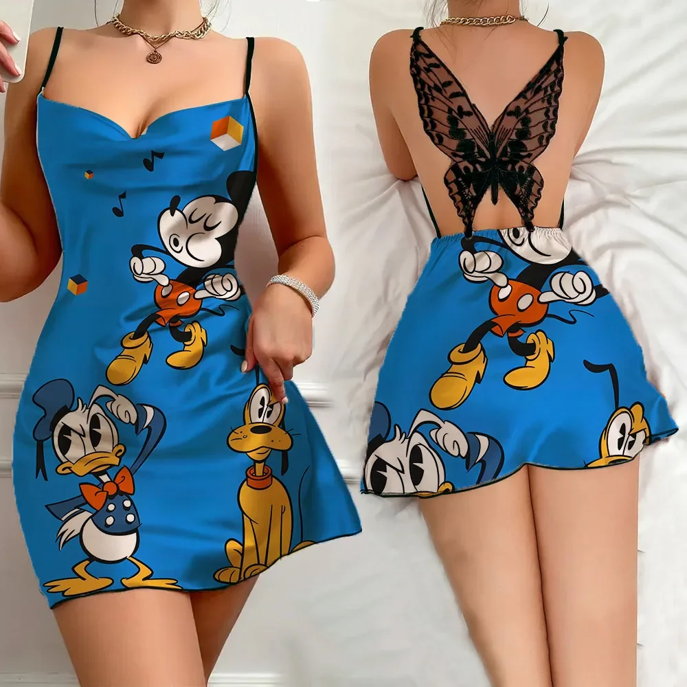 Sexy Nightdress Summer Women Pajamas Woman Trend 2024 Korean Reviews Many Pajamas Woman Free Shipping Cheap Sleep Shirts Minnie