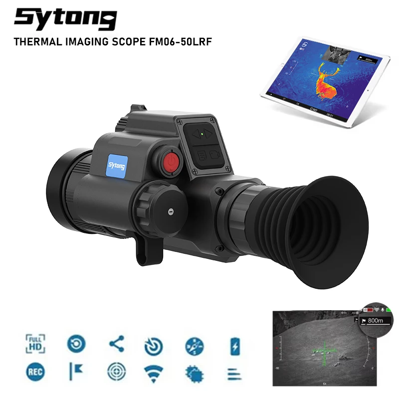 Sytong 640x512 Sensor Monocular Thermal 1000m Range Measurement FM06-50 LRF Thermal Imager Camera Suitable For Hunting