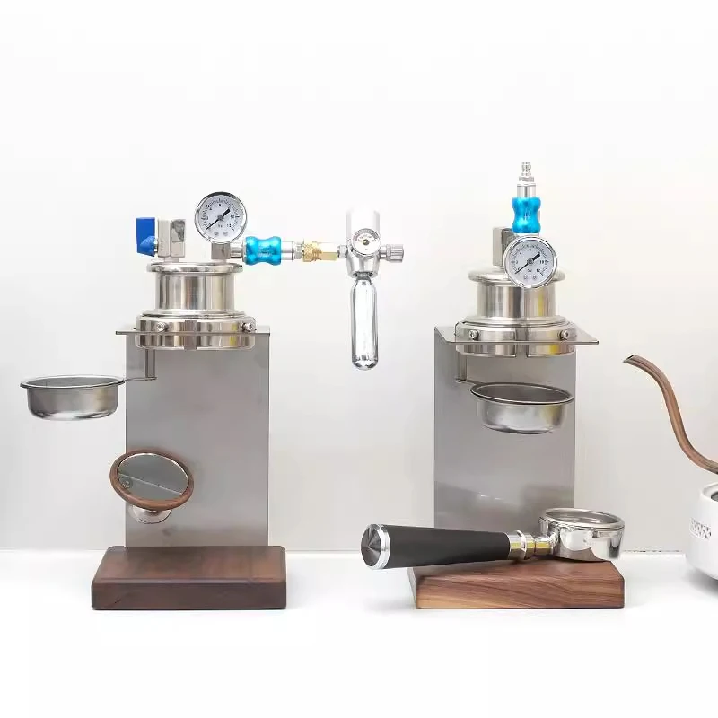 Macchina da caffè pneumatica con manico da 58 mm Macchina da caffè da campeggio Pompa d'aria Macchina per caffè espresso portatile Estrazione ad alta pressione Espresso