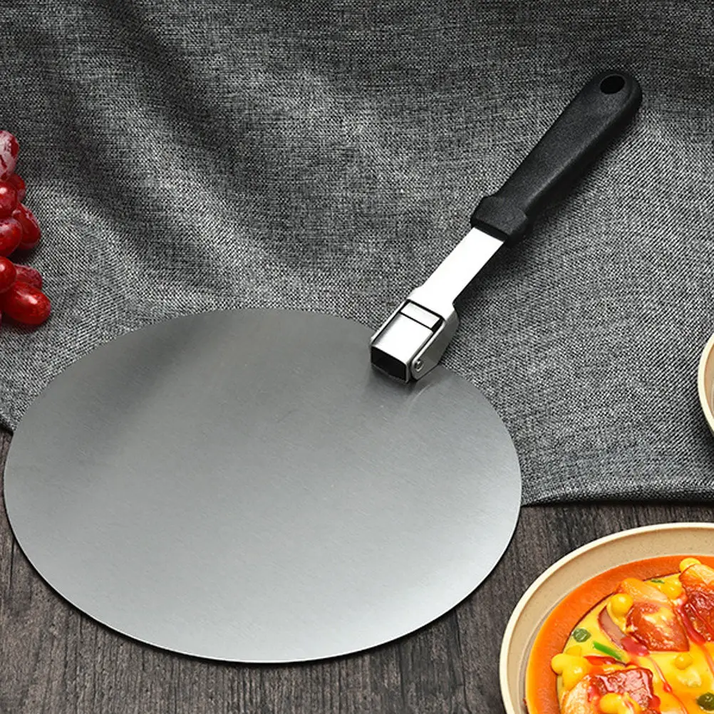 1Pcs Stainless Steel Pizza Transfer Shovel Professional Baking Tool Large Head Hanging Hole Heavy Duty Cake Pie Quiche Shovel