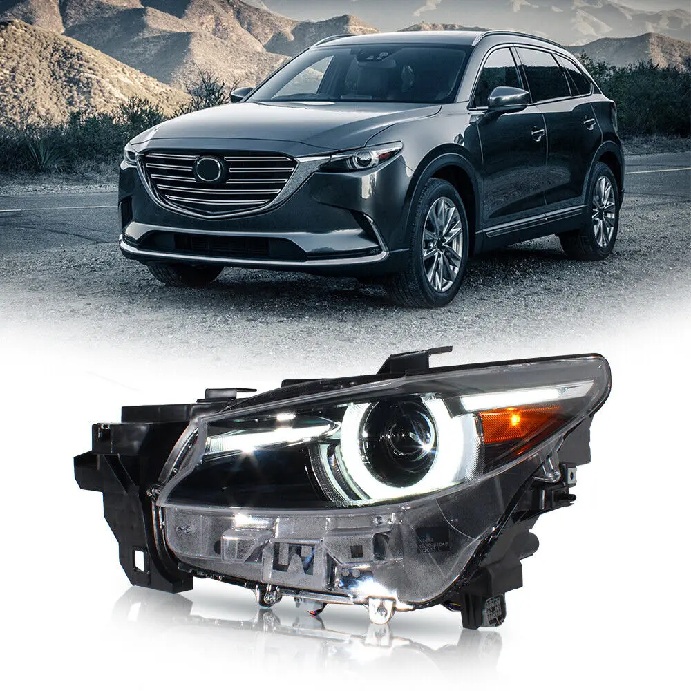 Brand New For Mazda CX-9 2016-2023 Headlight Assembly w/Bulbs Bi-LED with AFS Power Adjust