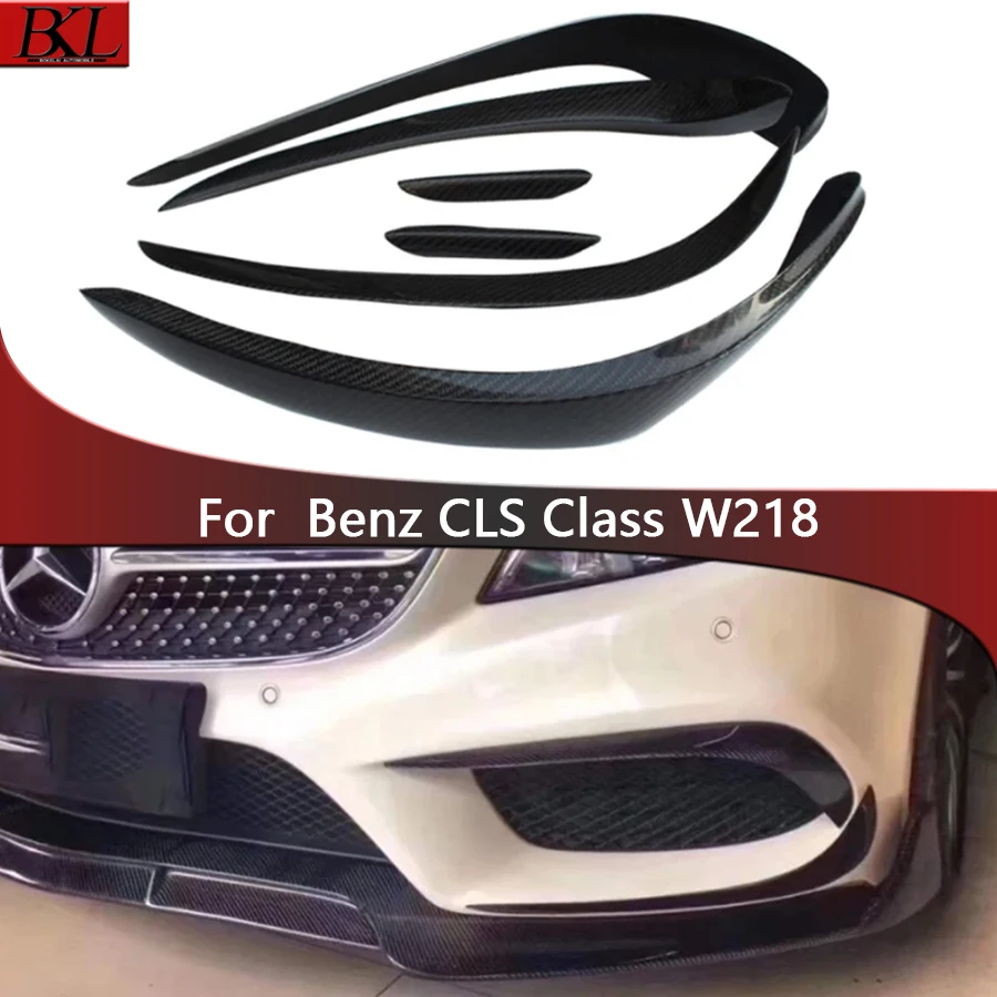 For Mercedes Benz CLS Class W218 300 350 2010-2018 Carbon fiber wind knife fog lamp air vent decorative strip Upgrade body kit