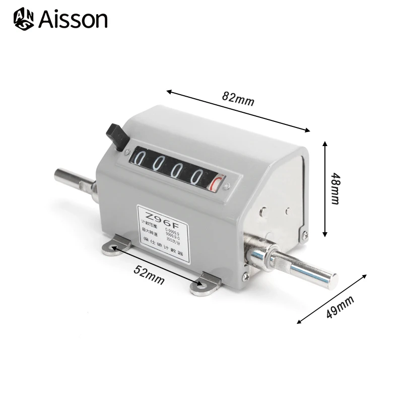 Z96-F Mechanical Meter Counter Without Wheels Length Distance 0-9999.9 Mechanically Driven Recorder Measuring