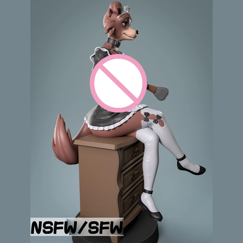 1:24 Juno Maid Girl NSFW 3d Stampa Kit Giocattolo In Resina Gk Non Verniciato Figurine WaiFu Fai Da Te Smontato Statua Figure Giocattoli di Modello