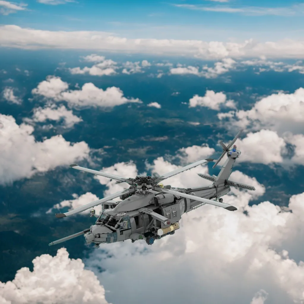 

1632 шт. MH-60L DAP и UH-60L Black Hawk, две версии MOC, образовательная модель, строительные блоки «сделай сам», игрушки на день рождения, подарок