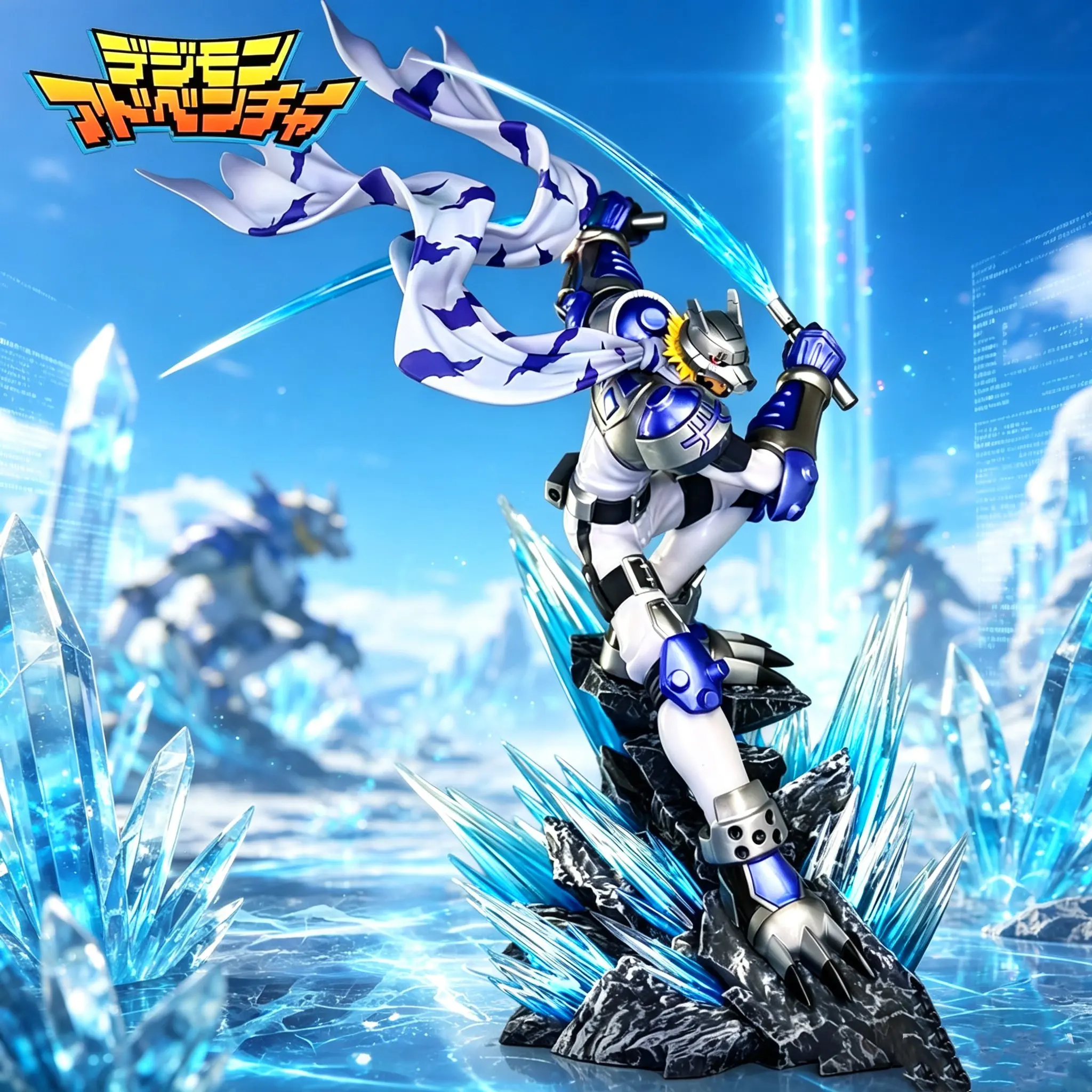 22cm/8.66in Anime Digimon Adventure Figure Wolfmon Action Figures Pvc Statue Desktop Ornamen Collection Model Toys Gifts