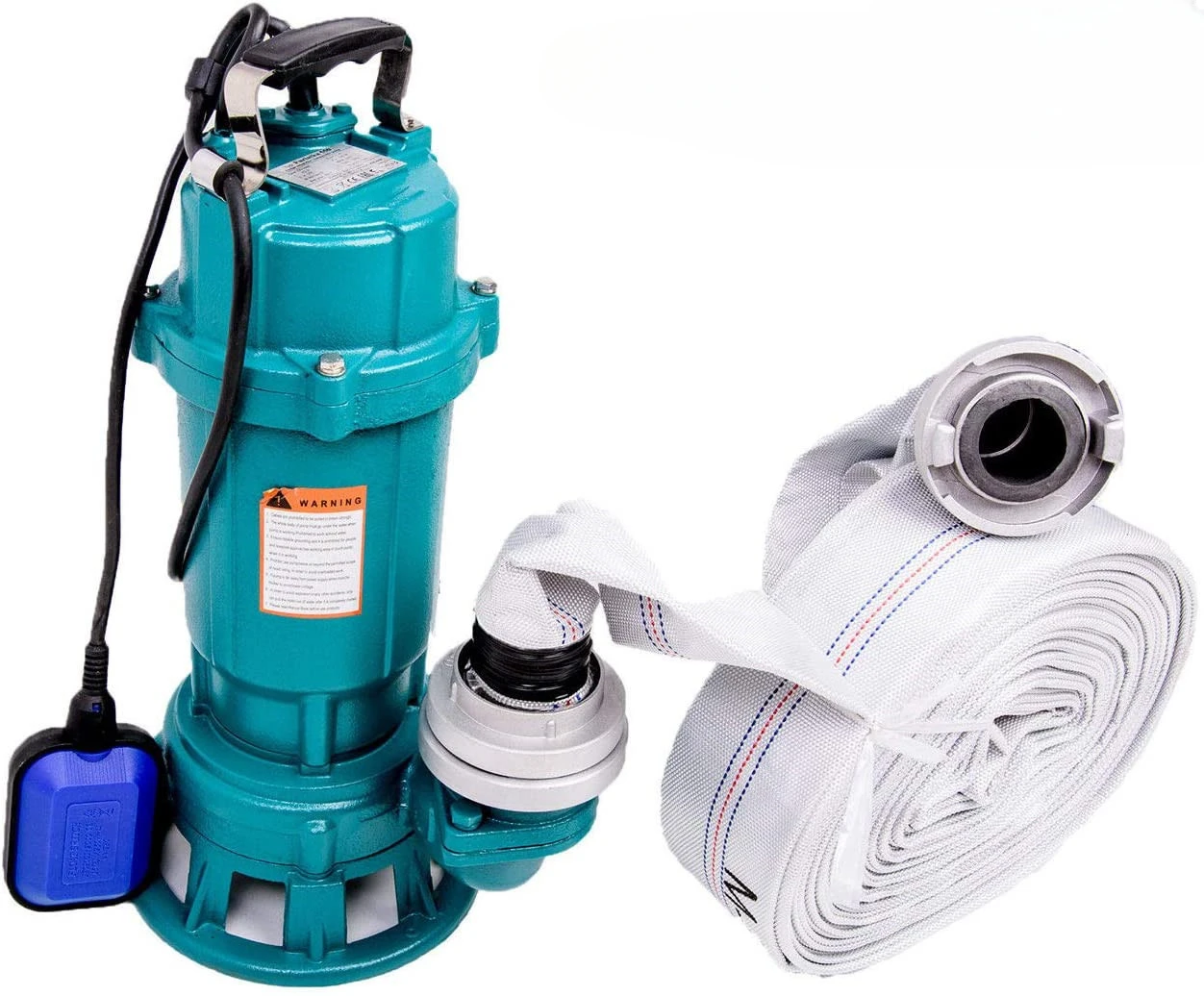 220V Submersible Pump Floating Ball Large Flow No Blockage Sewage/Waste Water Sewage Pump with Fire Safety Belt Hose 2