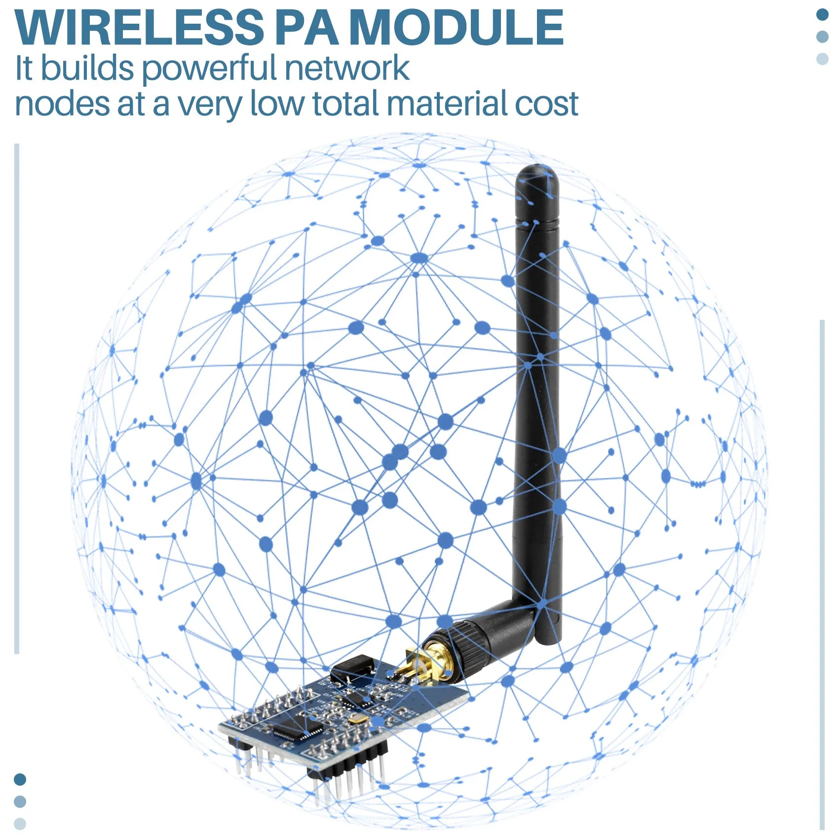 لوحة تطوير منفذ تسلسلي لتحويل ZigBee ، وحدة TTL Uart اللاسلكية PA ، CC2530 + CC2591
