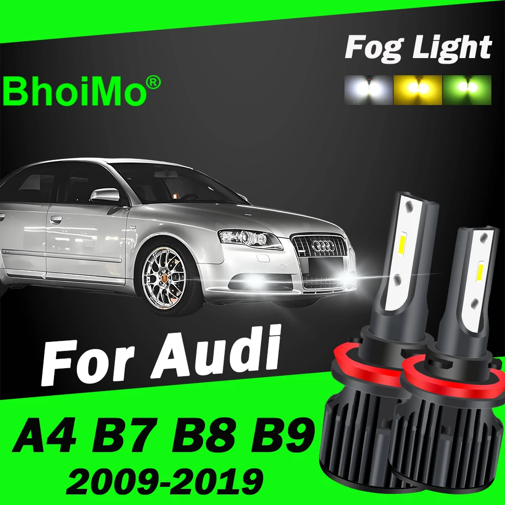 

BhoiMo For Audi A4 B7 B8 B9 Led Front Fog Light Bulb 2009 2010 2011 2012 2013 2014 2015 2016 2017 2018 2019 Lamp Car Auto