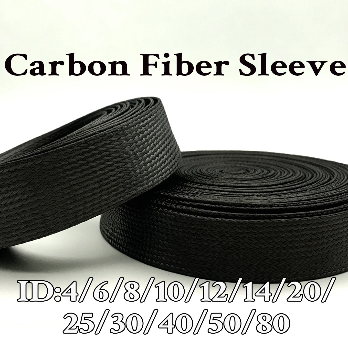 ID4mm~80mm Carbon Fiber Sleeve, Resistant to High Temperature and Wear, Providing Protection for Your Equipment