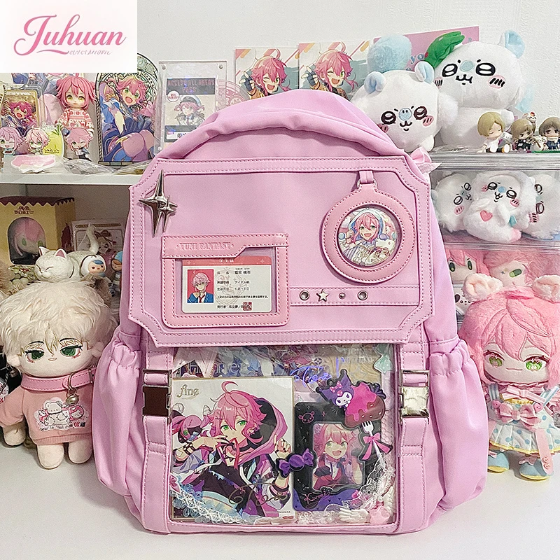 Japanese Two-dimensional Backpack Large Food Volume College Neutral Student Class Computer 40cm Baby Bag Double Shoulder Lta Bag