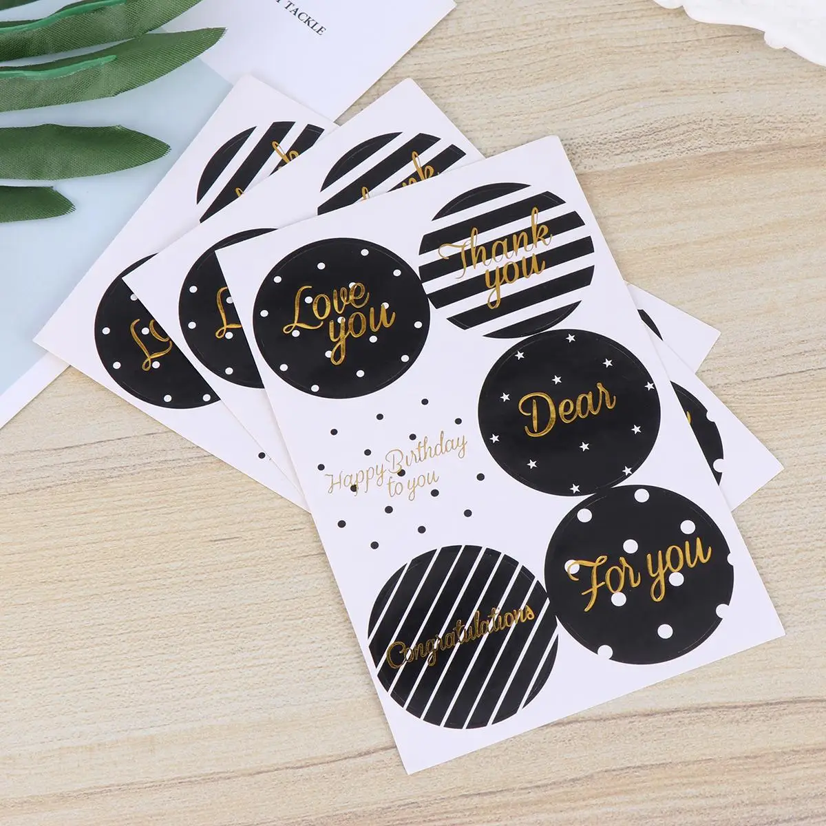 Stickers for Stamping Gift Labels Seal Sticker Cake Gift Label Tags Baking Seal Thank You Self Envelope Sticker Adhesive