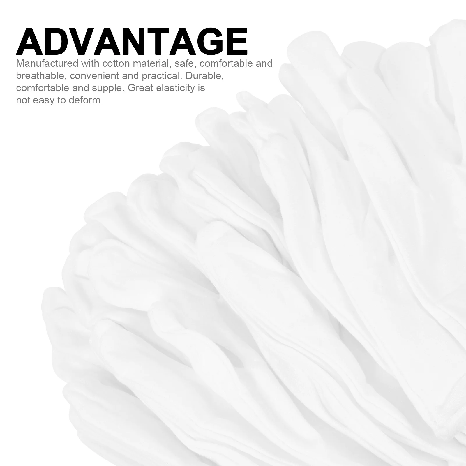 

12 Pairs Cotton Gloves Durable Washable Cotton Gloves Comfortable Washable Office Dorm Home Kitchen Use Elastic Non Deform