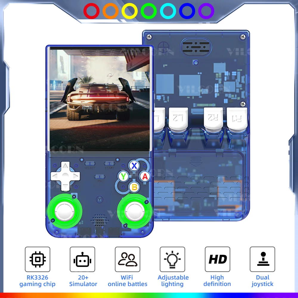 R36 ウルトラレトロハンドヘルドゲーム機 NDS PSP PS1エミュレータ対応 ポケットゲームプレーヤー RGBジョイスティック ポータブル 4インチ縦型スクリーン