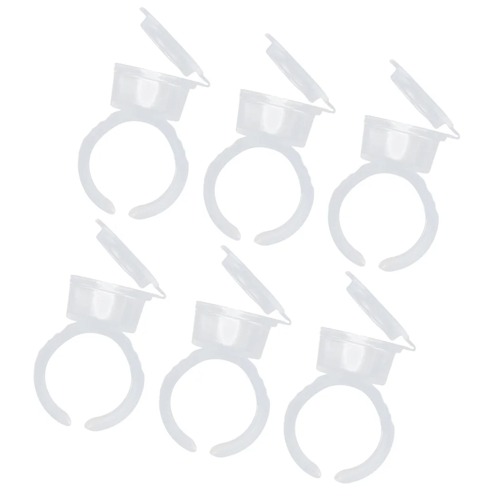 

100 шт., чашка для чернил, одноразовый держатель для тату-кольца, простая в использовании чашка для пигмента с крышкой, контейнер для пигмента для бровей, держатель для колец