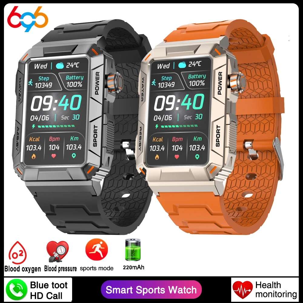 

New 1.57" Large Screen Outdoor Sports Men Smart Watch Blue Tooth Call Music Heart Rate Blood Oxygen Health Waterproof SmartWatch