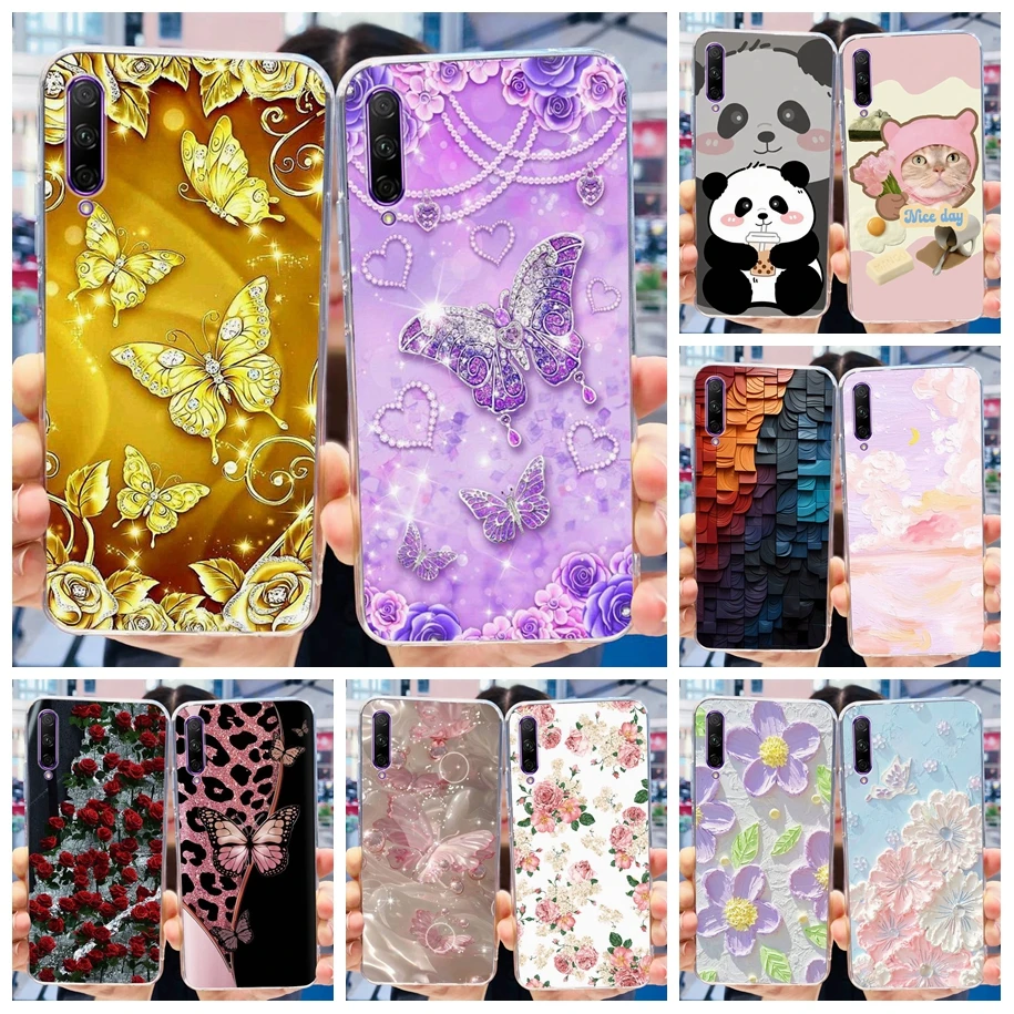 For Honor 9X Pro Case HLK-L41 L42 Cover Popular Butterfly Soft Clear Silicone Phone Cases For Huawei Y9s P Smart Pro 2019 Fundas