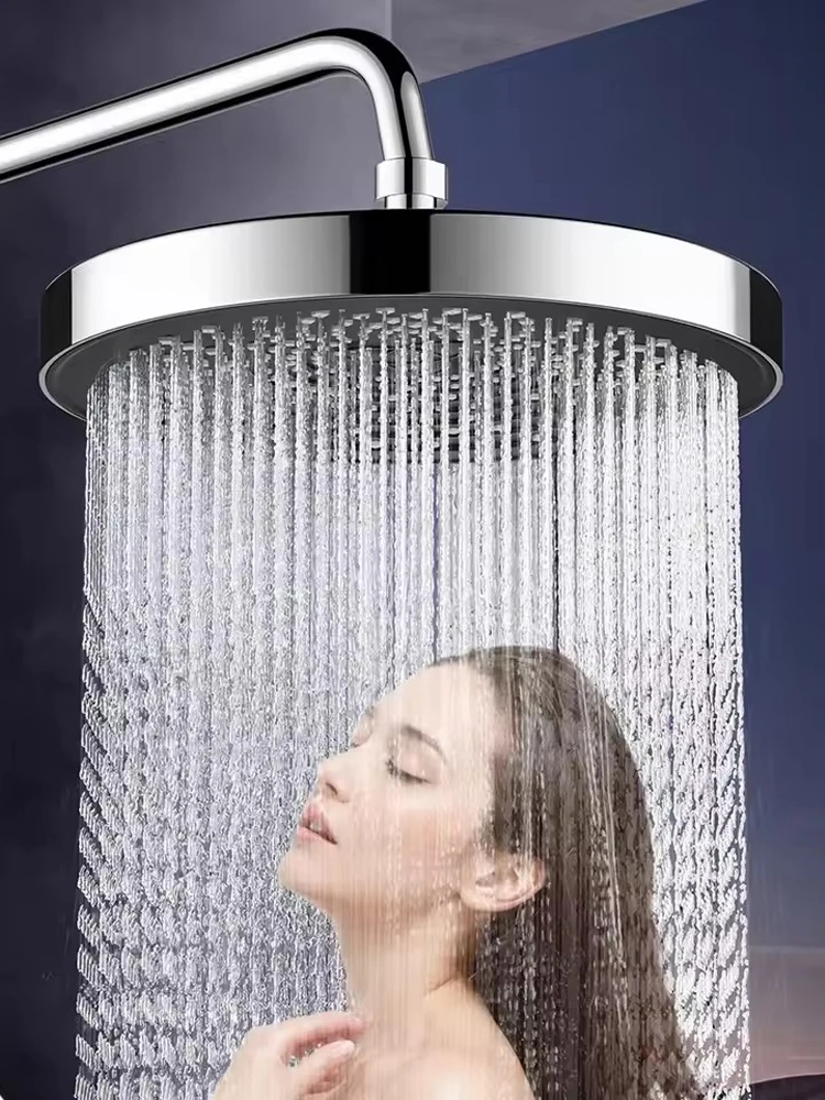 Новая круглая насадка для душа с дождевой насадкой высокого давления, 254 мм, насадка для душа с дождевой насадкой с большим расходом, 360 °   Поворотная экономия воды