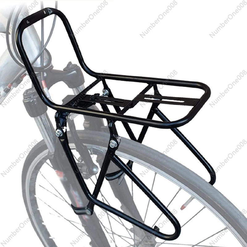 New Bicycle Front Rack, Steel Luggage Touring Carrier Racks 15KG Capacity Mountain Road Bike Pannier Rack