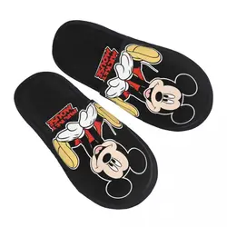 Disney Mickey Mouse Winter Cotton House Slippers Bedroom Soft Memory Foam Slides Non-skid