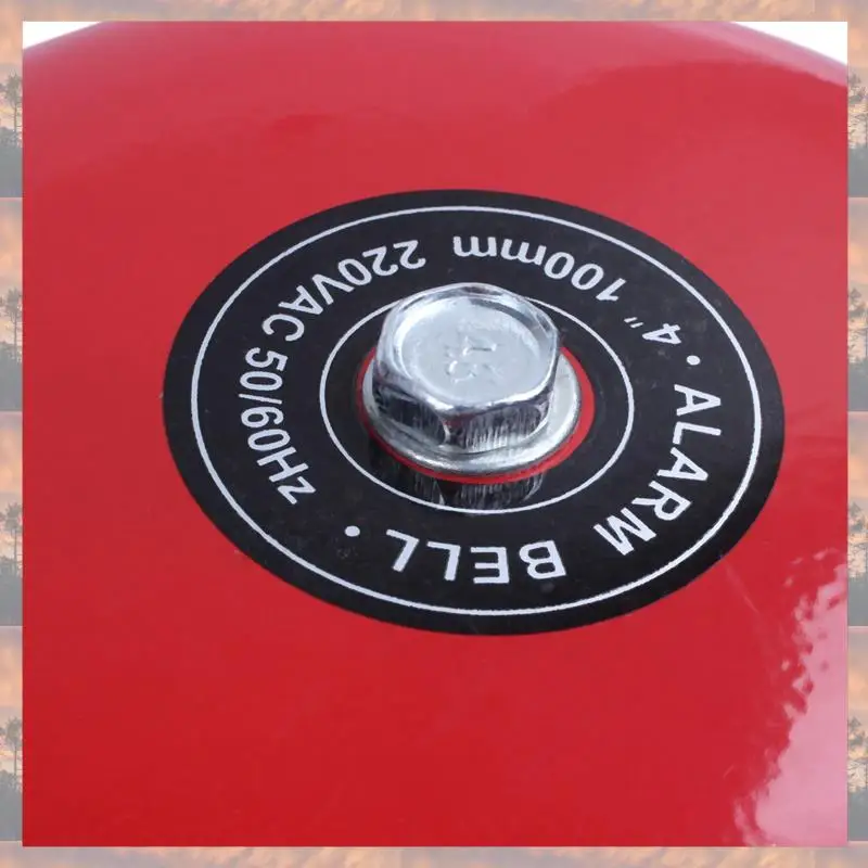 N75R-3X AC 220V 100Mm 4 Polegadas de Diâmetro Escolas Alarme de Incêndio Forma Redonda Sino Elétrico Vermelho