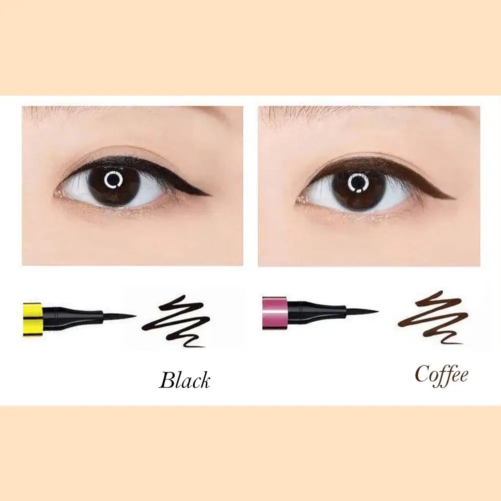 Schwarz Flüssigen Eyeliner Bleistift Make-Up Langlebig Eyeliner Bleistift Für Frauen Schnell Trocknend Goldene Aussehen Glänzenden Eyeliner D6B2