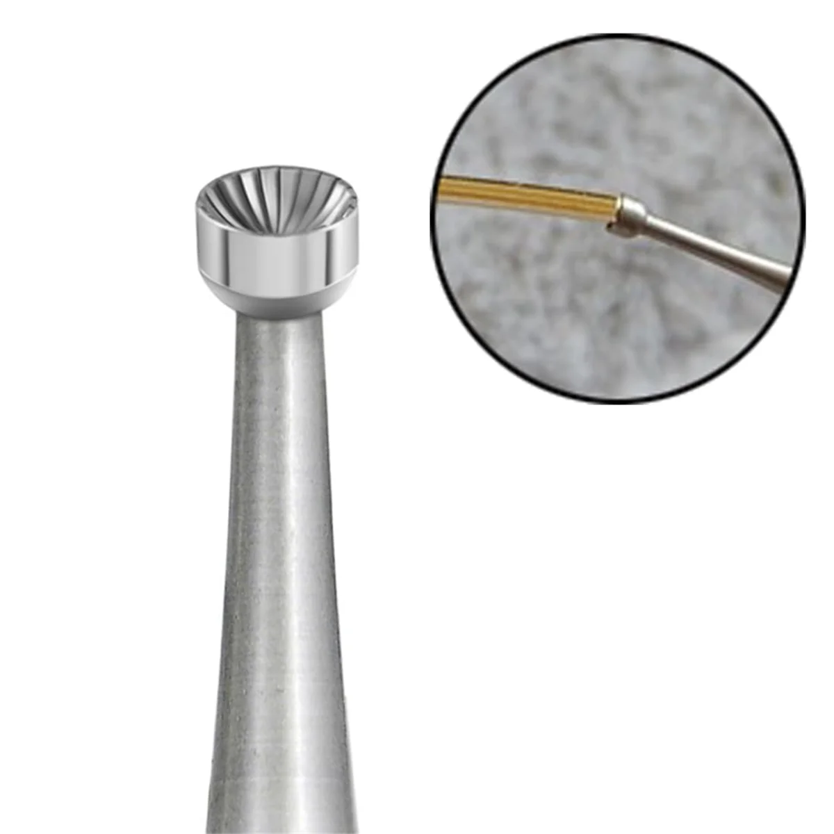 

B44C12 Pcs Round Cup Burr Set, 3/32Inch Shank Wire Rounder Bits Jewelry Carving Bits (0.8-3.0mm)