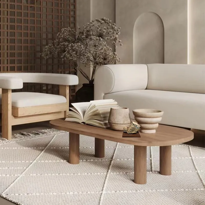 Wabi Sand all solid wood coffee table medieval retro tea simple small Nordic living room home tatami tea