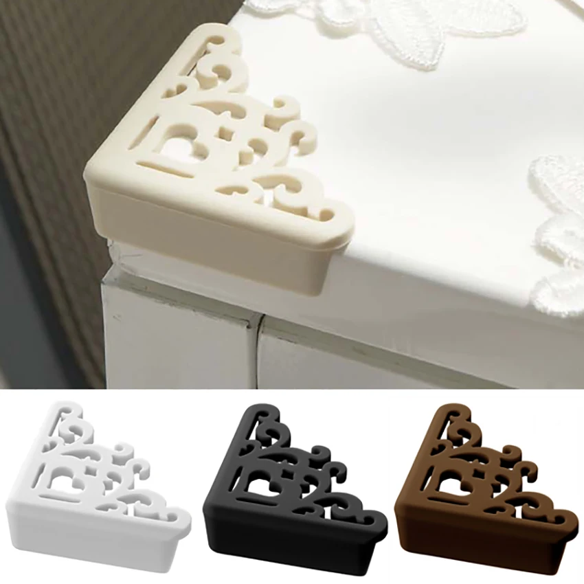 4PCS/Set Hollow Edge Corner Cushion Right Angle Safe Corner Guard Table Corner Decorative Protective Cover Furniture Bumper