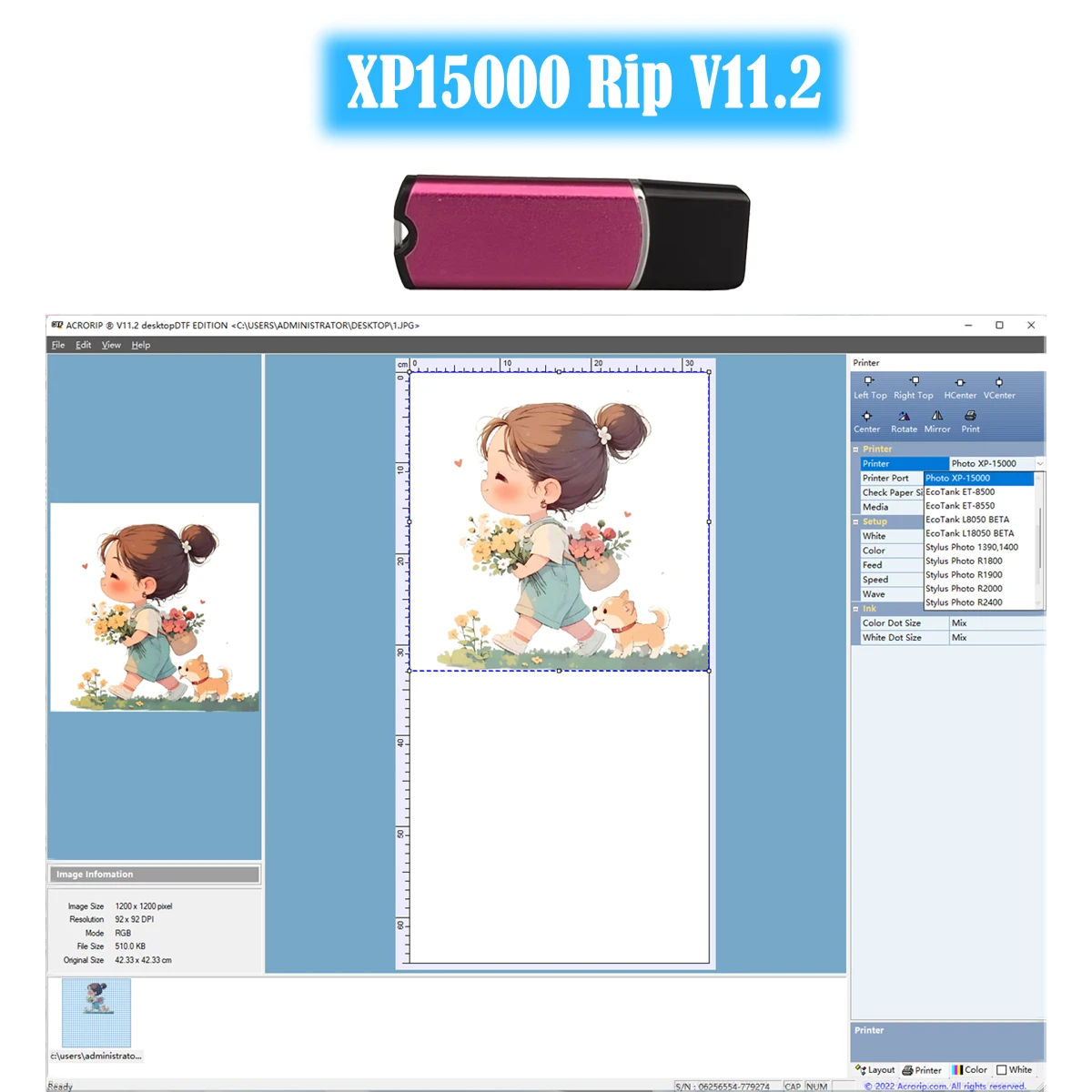 Dtf Software Epson Xp15000 V11.2 New Modeles